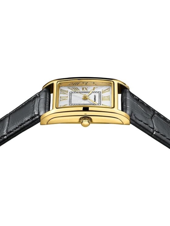 Ln Lenqin Womens Black White Analog Quartz Leather Strap  display picture 1